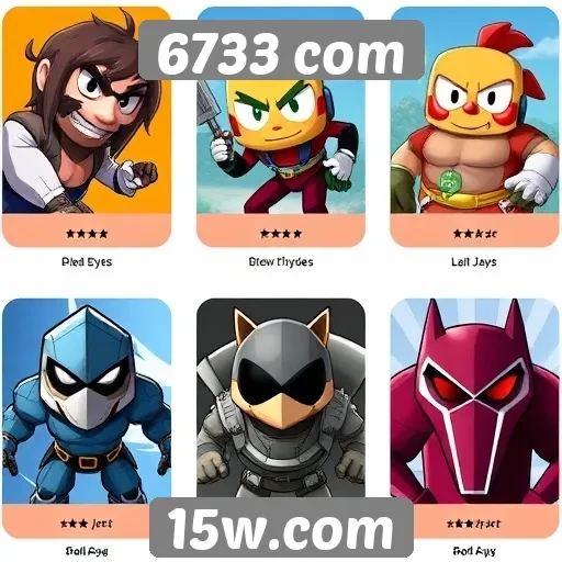 Comparativo dos jogos disponíveis no 6733 com